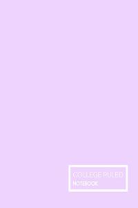 Lavender Pastel College Ruled Notebook