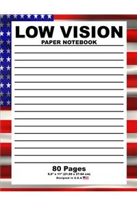 Low Vision Paper Notebook