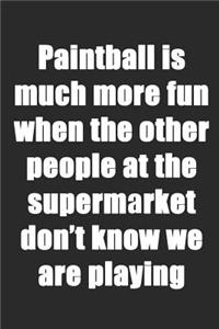 Paintball Is Much More Fun When the Other People at the Supermarket Don't Know We Are Playing