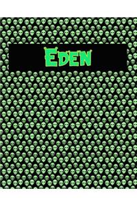 120 Page Handwriting Practice Book with Green Alien Cover Eden