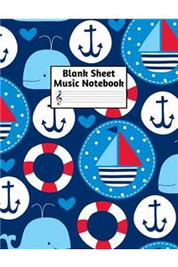Blank Sheet Music Notebook
