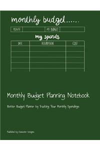 Monthly Budget Planning Notebook