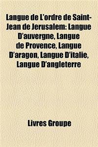 Langue de L'Ordre de Saint-Jean de Jrusalem