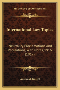 International Law Topics