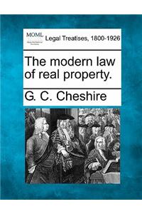 modern law of real property.