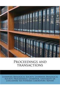 Proceedings and Transactions