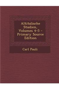 Altitalische Studien, Volumes 4-5