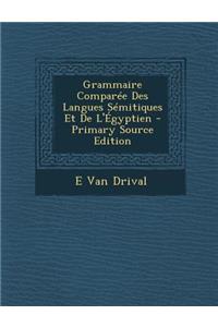 Grammaire Comparee Des Langues Semitiques Et de L'Egyptien