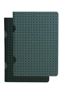Black on Grey / Grey on Black (set of two) B7 Grid Notebooks