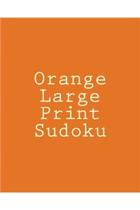 Orange Large Print Sudoku