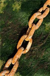 Rusty Boat Anchor Chain and Seaweed