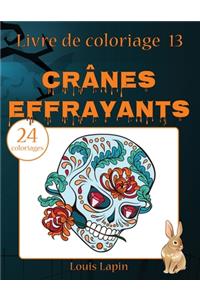 Livre de coloriage crânes effrayants