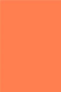 Journal Coral Orange Color Simple Plain Coral Orange