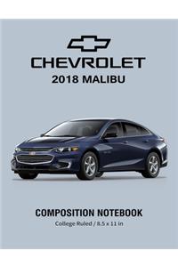Chevrolet 2018 Malibu Composition Notebook College Ruled / 8.5 x 11 in