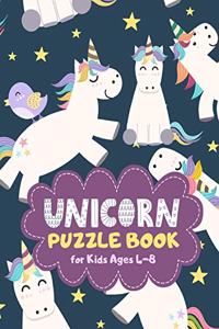 Unicorn Puzzle Book for Kids Ages 4-8