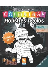 Monstres Rigolos - 2 livres en 1 - Volume 1 + Volume 2 - Edition nuit