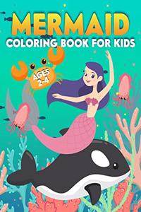 Mermaid Coloring Book for Kids Ages 2-4