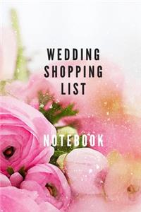 Wedding shopping list notebook ideal for wedding shopping essentials and your Planning of wedding preparations