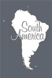 South America - Slate Grey 101 - Lined Notebook with Margins - 6x9