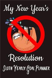 My New Year's Resolution - Sloth Yearly Goal Planner