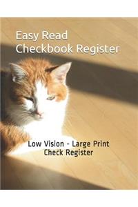 Easy Read Checkbook Register