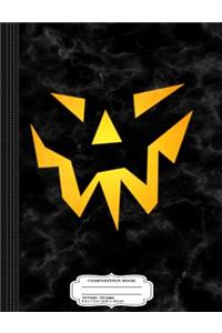 Scary Halloween Jack-O-Lantern Pumpkin Composition Notebook