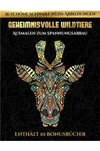 Ausmalen zum Spannungsabbau (Geheimnisvolle Wildtiere)