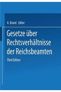 Gesetze Über Die Rechtsverhältnisse Der Reichsbeamten