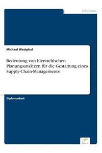 Bedeutung von hierarchischen Planungsansätzen für die Gestaltung eines Supply-Chain-Managements