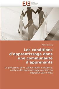 Les Conditions d''apprentissage Dans Une Communauté d''apprenants