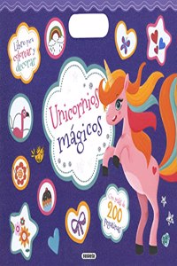 Unicornios magicos (Colorea y pega con 200 pegatinas) (Spanish Edition)