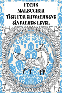 Malbücher - Einfaches Level - Tier für Erwachsene - Fuchs