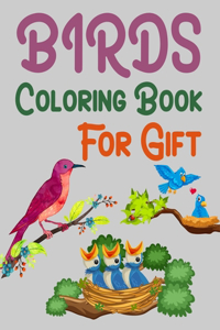 Birds Coloring Book For Gift