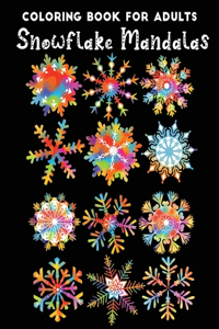 Coloring Book For Adults snowflake mandalas