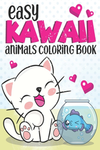 Easy Kawaii animals Coloring Book