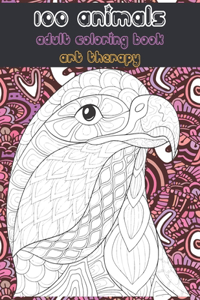 Adult Coloring Book Art Therapy - 100 Animals