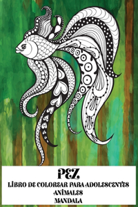 Libro de colorear para adolescentes - Mandala - Animales - Pez