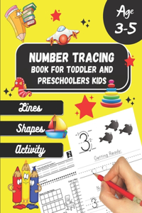 Number tracing Book For Toddlers And Preschoolers Kids Age 3-5