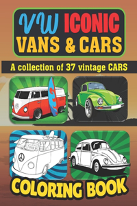 VW Iconic Vans & Cars Coloring Book