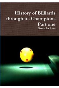 History of Billiards through its Champions   Part one
