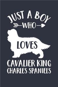 Just A Boy Who Loves Cavalier King Charles Spaniels Notebook - Gift for Cavalier King Charles Spaniel Lovers - Dog Owner Journal