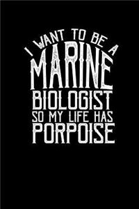 I want to be a marine biologist so my life has porpoise