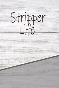 Stripper Life: Personalized Rustic Isometric Dot Notebook 120 Pages 6x9