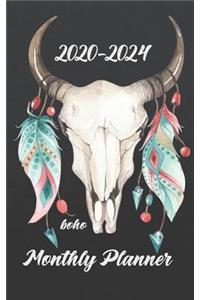 2020-2024 Boho Monthly Planner 5x8