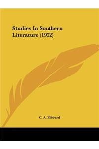 Studies In Southern Literature (1922)