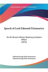 Speech of Lord Edmond Fitzmaurice