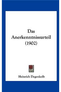 Anerkenntnissurteil (1902)