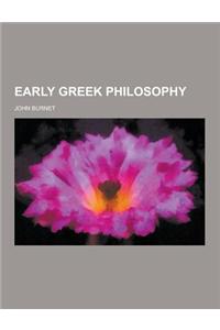 Early Greek Philosophy