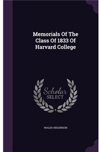 Memorials of the Class of 1833 of Harvard College