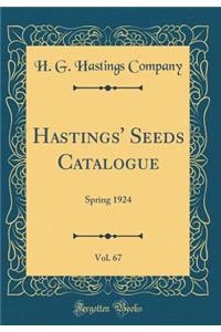 Hastings' Seeds Catalogue, Vol. 67